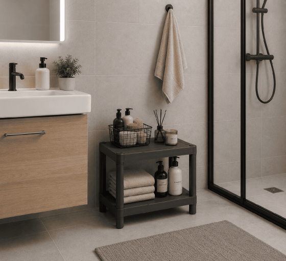 Этажерка 2-х ярусная Violet House 6032 Olympic GREY 27х42х39 см (7040708) Киев