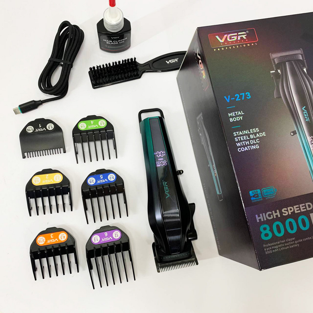 Машина для стрижки в домашніх умовах, Тример з насадками різної довжини, Чоловічий тример для окантовки HG-81 Львів - фото 8