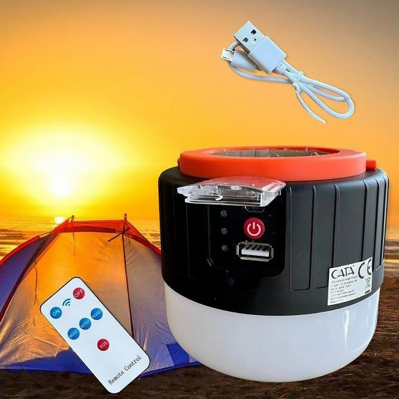 Лампа акумуляторна світлодіодна із сонячною батареєю та USB-зарядкою CATA CT-4289 10 годин роботи Кам'янець-Подільський - фото 5