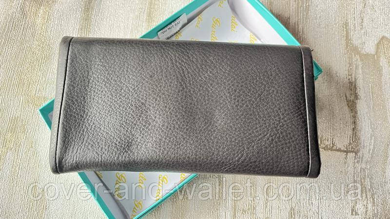 Тонкий м'який жіночий гаманець із міцної шкіри коричневого кольору Guxilai Київ - фото 9