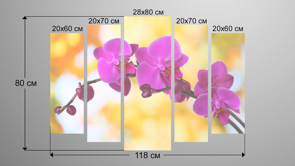 Модульная картина Орхидея Art-128_5 Киев - изображение 3
