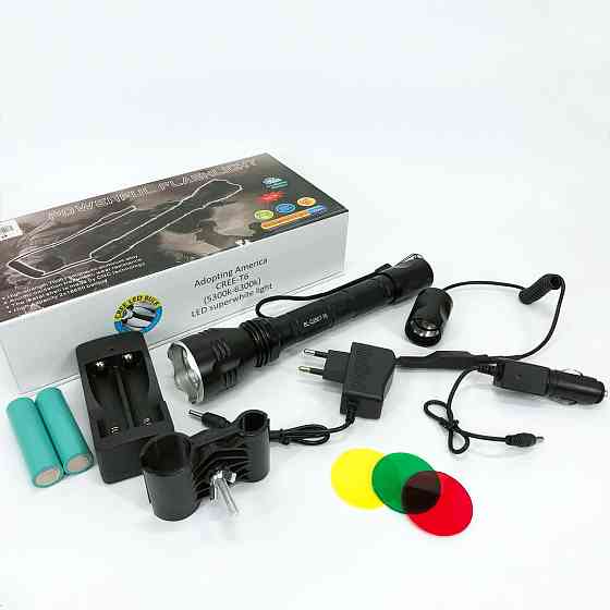 Тактичні ліхтарі з зумом Police, Яскравий світлодіодний потужний ліхтар, Алюмінієвий ліхтар 18650 XF-30 Львів