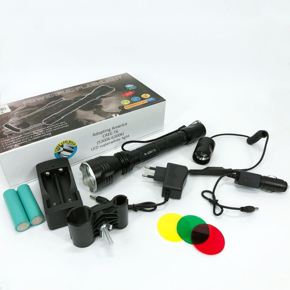 Тактичні ліхтарі з зумом Police, Яскравий світлодіодний потужний ліхтар, Алюмінієвий ліхтар 18650 XF-30 Львів - фото 6