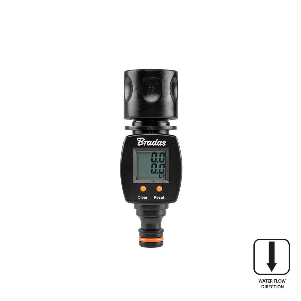 Счетчик расхода воды с коннектором и ниппелем, BLACK LINE, ECO-3100 Киев - изображение 1