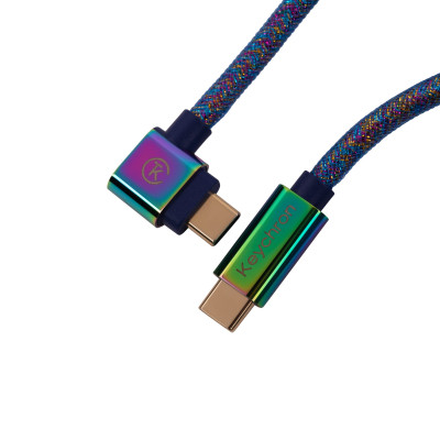 Дата кабель USB-C + USB A to USB-C 1.08m Premium Coiled Aviator blue Keychron (CAB8_KEYCHRON) Винница - изображение 2