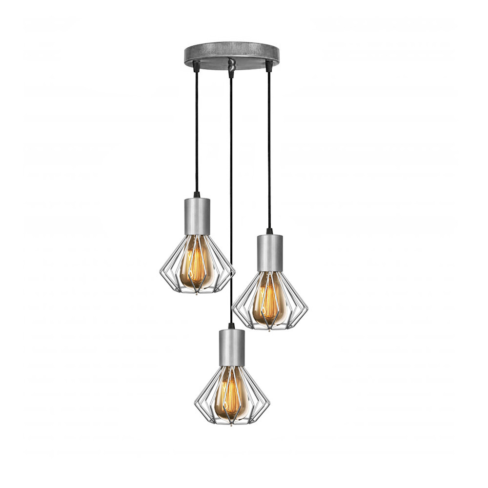 Підвісний світильник лофт 3-Е27 Diadem NL 2215-3R CR хром Київ - фото 1