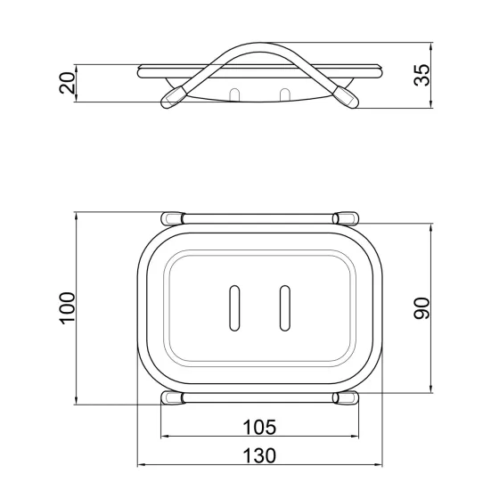 Мильниця Lidz Playa 0203 (пластик) LDPLA0203WHI37456 White Київ
