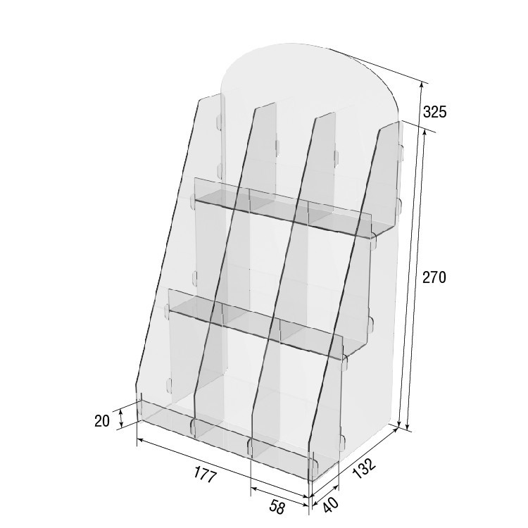 Товарна горка EKOSTAR на 3 комірки 177х132х325 Київ - фото 3