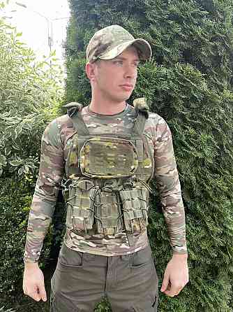 Плитоноска с подсумками Кордура 1000D + 4 кармана для магазинов (без плит) Камуфляж Киев