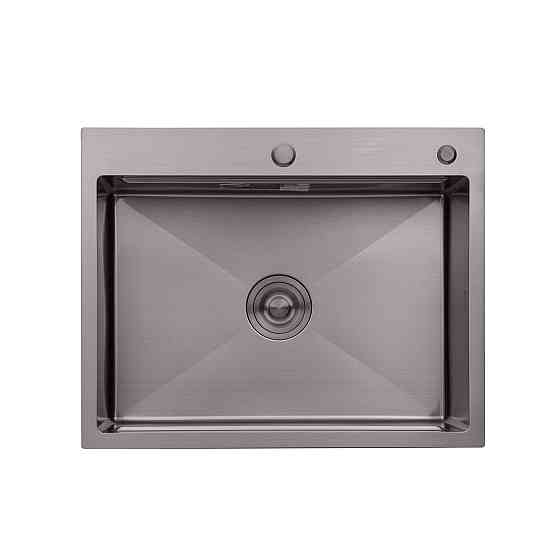 Кухонная мойка с нержавеющей стали Kroner KRP Schwarze - 63х50 HM PVD (3/1 мм) черная Киев