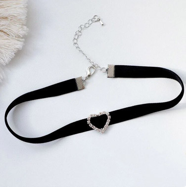 Чокер жіночий оксамитовий Серце Київ - фото 2