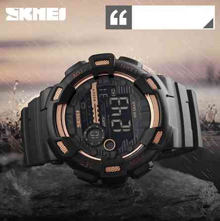 Мужские наручные часы Skmei Champion 1243A Черный с золотым Киев