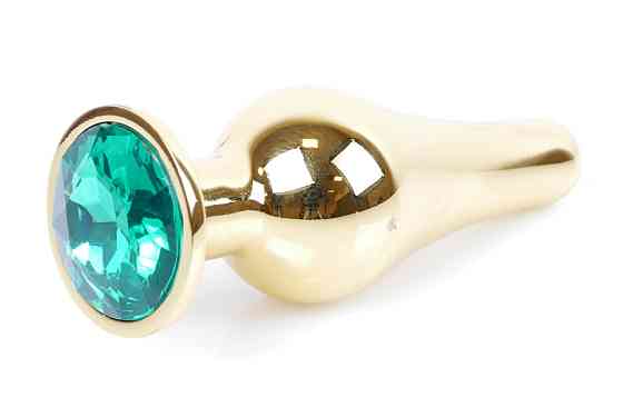 Анальна пробка Boss Series - Jewellery Gold BUTT PLUG Green, BS6400069 Sex Aura Київ
