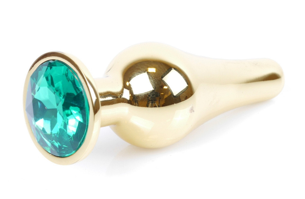 Анальная пробка Boss Series - Jewellery Gold BUTT PLUG Green, BS6400069 Sex Aura Киев - изображение 3