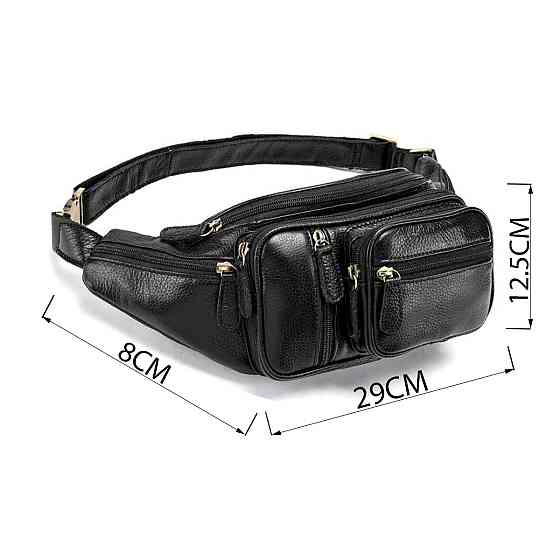 Поясна cумка чоловіча Vintage 14817 Чорна Київ