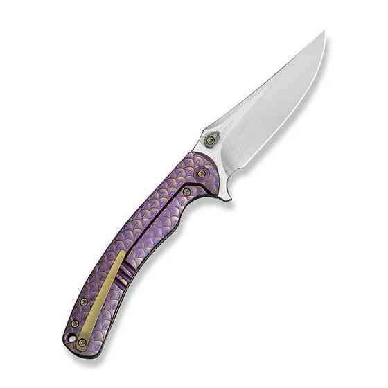 Ніж складаний туристичний Weknife Dracarys, (9.1 см) Böhler M390 / титан 6AL4V фіолетовий/золотий Київ