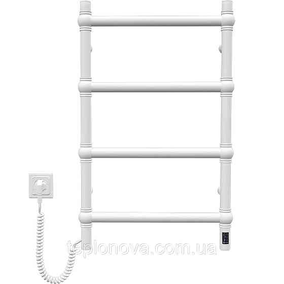 Сушарка для рушників неіржавка електрична Navin Retro 500х800 Sensor ліва, білий оксамит Чернівці