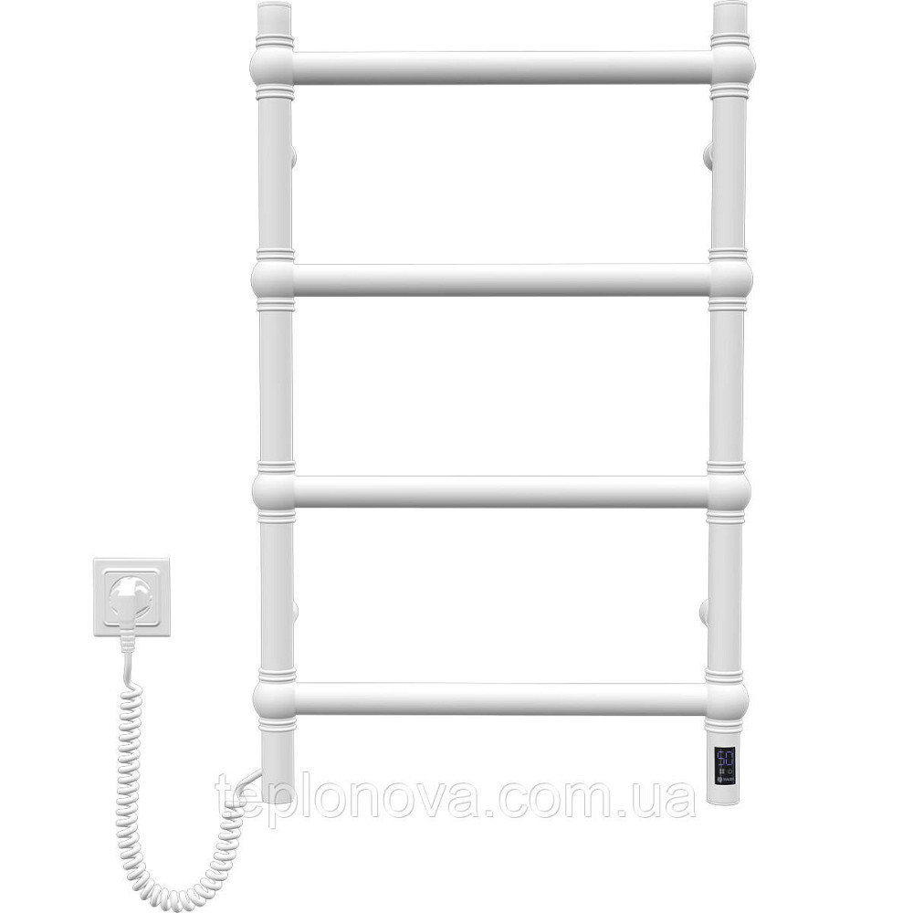 Сушарка для рушників неіржавка електрична Navin Retro 500х800 Sensor ліва, білий оксамит Чернівці - фото 2