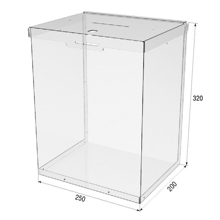 Ящик EKOSTAR с замком для пожертвований и сбора денег 250x200x320. Объем 16 литров Киев - изображение 4