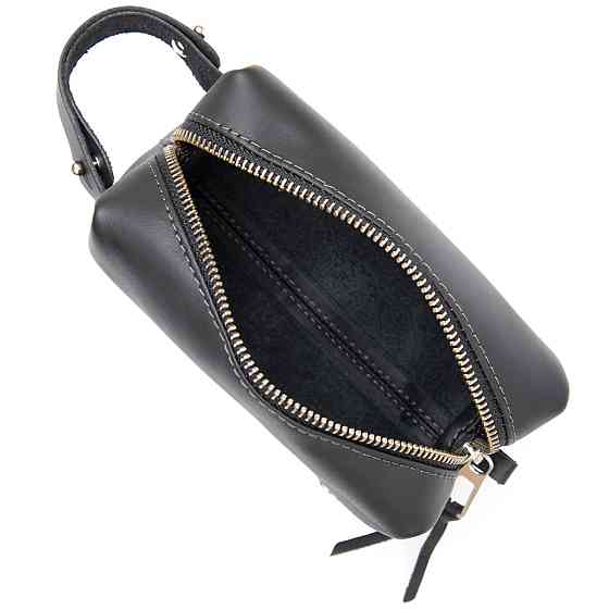 Шкіряна косметичка для чоловіків GRANDE PELLE 11507 Чорний Київ