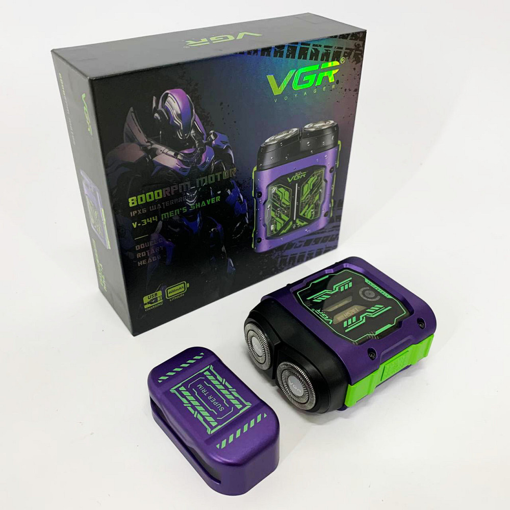 Акумуляторна бритва з фірмовим лезом, Професійна електробритва з насадками, Електробритва для гоління WB-42 Львів - фото 10