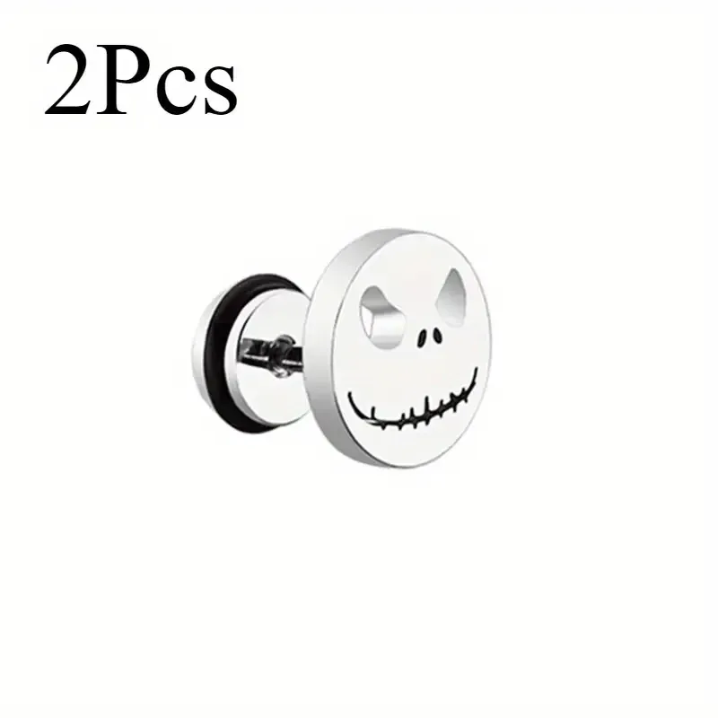 Серьги-пусеты Джек Скеллингтон «Кошмар перед Рождеством» – титановая сталь, готические унисекс серьги, украшен Киев - изображение 4