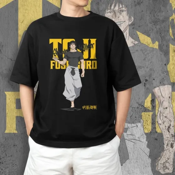 Футболка для підлітка хлопчика з принтом Магическая Битва Тодзи Фусигуро 2 Розмір 160 Anime10550 Дніпро