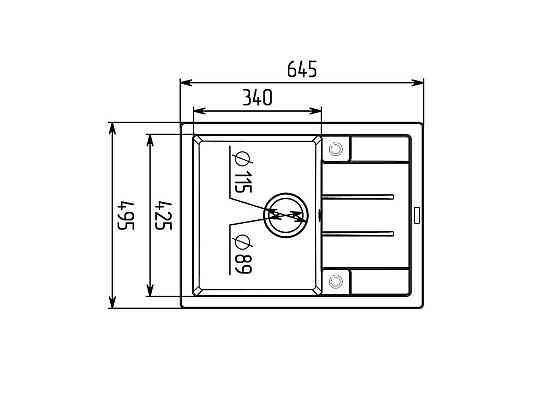 Гранітна мийка для кухні VALESO INTENSO 6550 матова Топаз Коломия