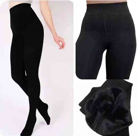 Жіночі базові теплі безшовні колготки на хутрі (ТЕРМО)  бамбук 80%, бавовна 10%, еластан 10%, хутро Одеса