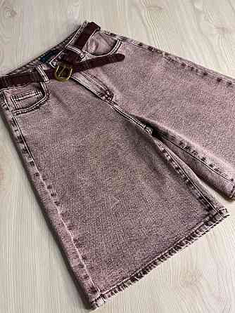 Шорти жіночі джинсові Liana 4-051 бермуди з ременем стрейчеві коричневі, коричневий, 30, 30, 83 см, 117 см Київ