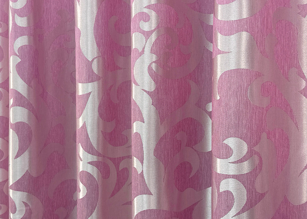 Комплект готовых штор VR-Textil Жаккард Вензель № 476ш Розовый 100х250 см 2 шт (39-0079) Киев - изображение 7