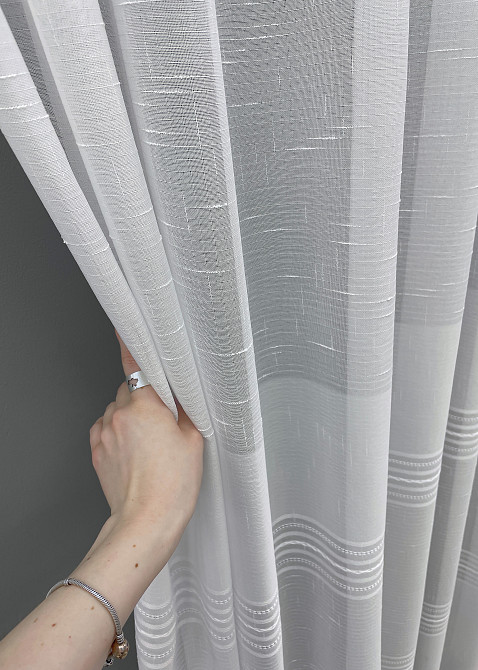 Тюль VR-Textil 1430т Мережка Льон Білий 300х240 см (42-1189) Київ - фото 4