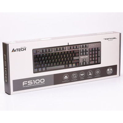 Клавіатура A4Tech FS100 RGB FS Switch USB Stone Black (4711421000567) Вінниця - фото 9