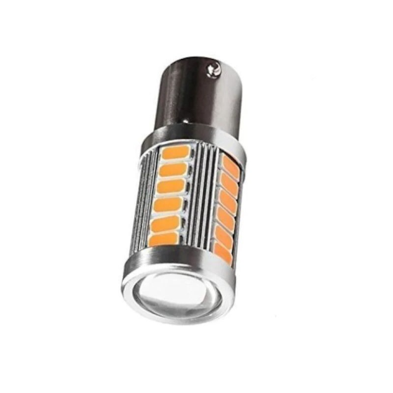 LED лампа 1156 BA15S P21W для авто, 33 SMD 5630, жовте світло, габарити, стопи, поворотники Київ