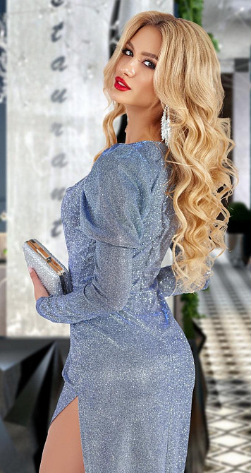 Сияющее платье с разрезом (44) Киев - изображение 2
