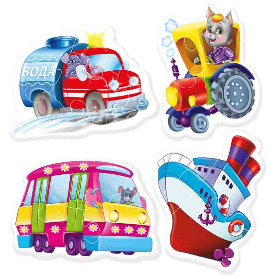 Дитячі бебі пазли "Машини-помічники" VT1106-78 укр. мовою Вінниця