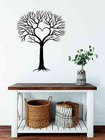 Декоративне настінне Панно «Дерево», Декор на стіну 70*50 см, Чорний Київ