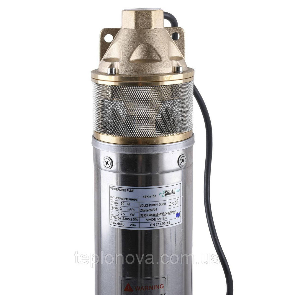 Насос скважинный вихревой VOLKS pumpe PM  4SKm100 0,75кВт + кабель 10м Черновцы - изображение 2