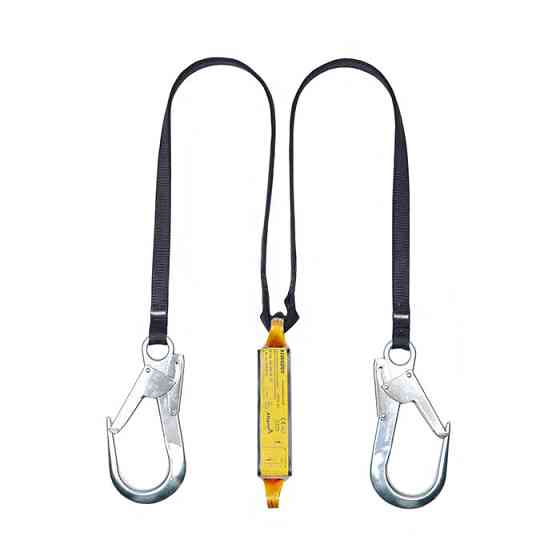 Строп подвійний із стрічки з амортизатором і карабінами 2xAJ590 (1,7 м) CE2032L-F1 Одеса