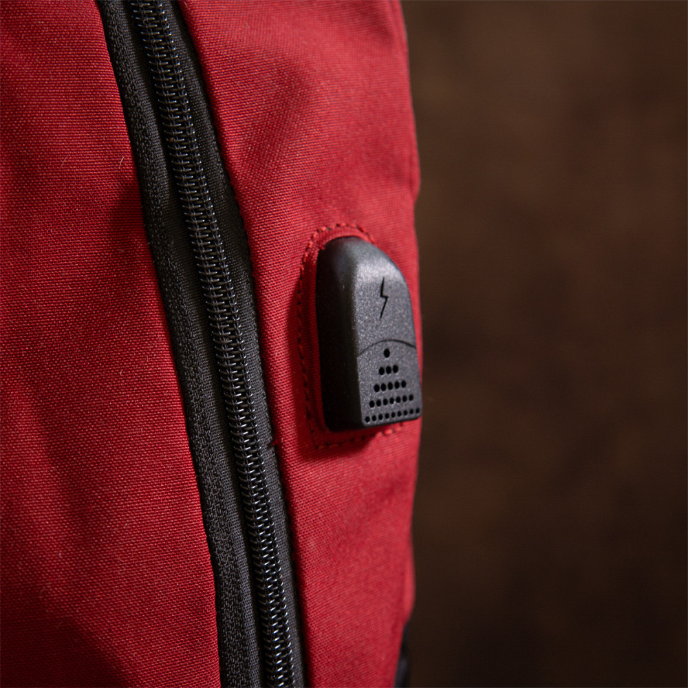 Рюкзак текстильный smart унисекс Vintage 20627 Малиновый Киев - изображение 9