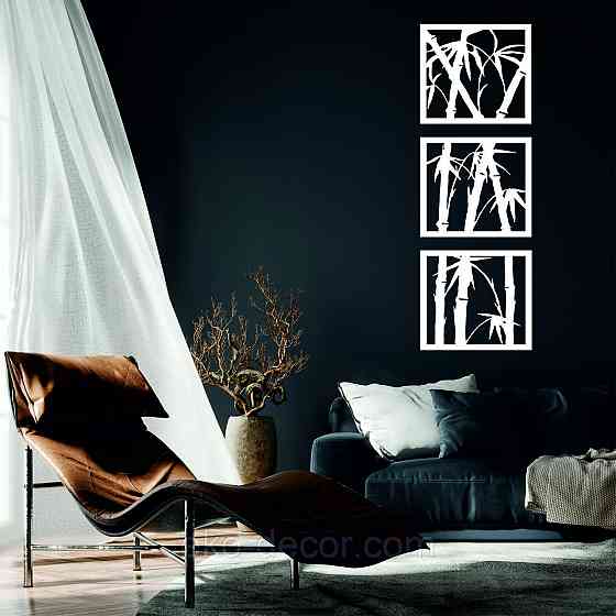 Декоративное настенное Панно «Пальма» Декор на стену 50*140, Белый Киев