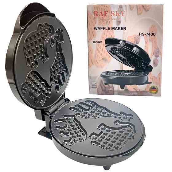 Вафельниця електрична 1600Вт,з фігурками тварин RS-7400 SBR Київ