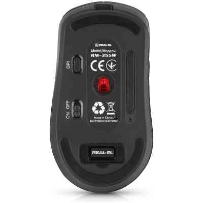 Мышка REAL-EL RM-355W Wireless Black (EL123200054) Винница
