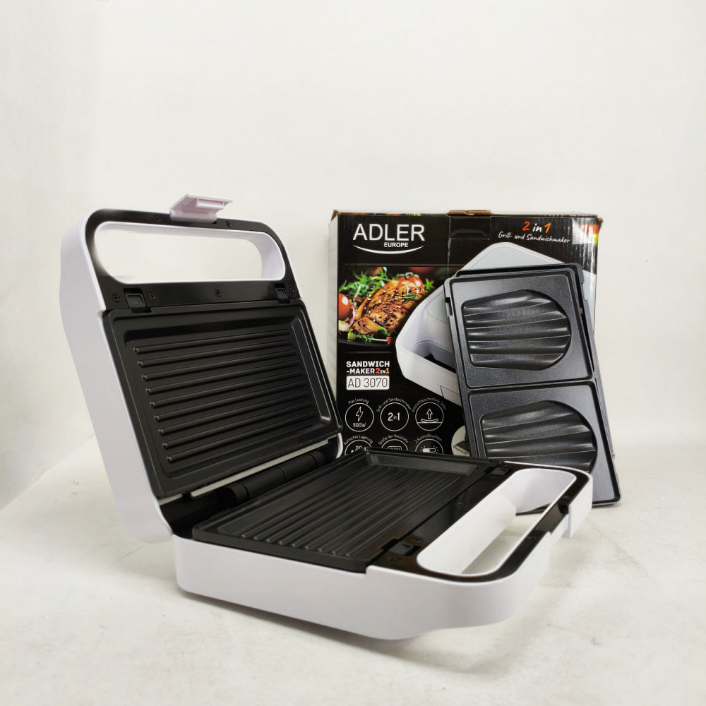 Настільний контактний електрогриль, Універсальний контактний гриль, Потужна побутова бутербродниця WJ-87 Львів - фото 3