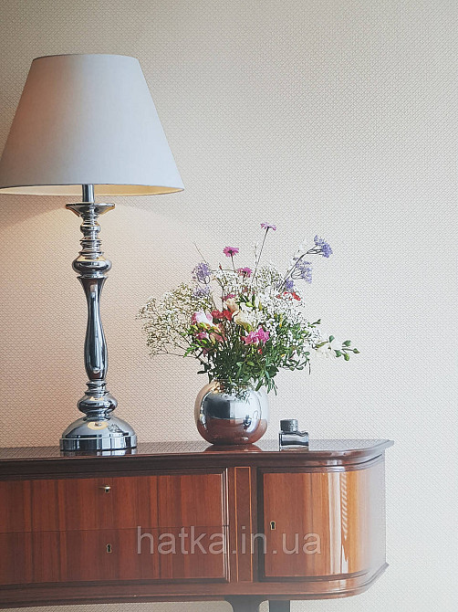 Шпалери вінілові на флізеліні Rasch Trianon Xlll 0.53х10 класика під тканину смуги фігури кремові з блиском Київ - фото 1