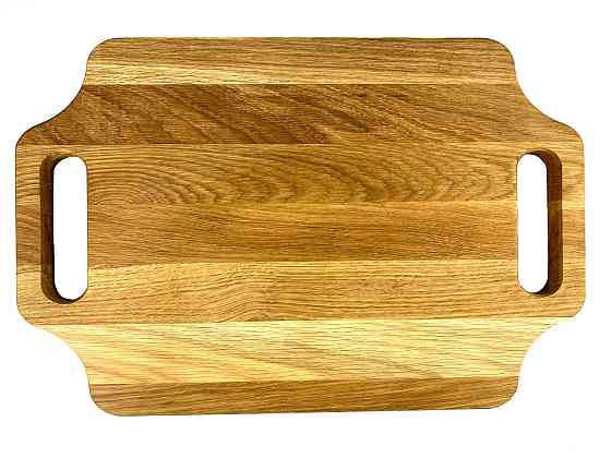 Деревянная тарелка прямоугольная из натурального дерева, закусочная тарелка 44х29х2,5 см Каменец-Подольский