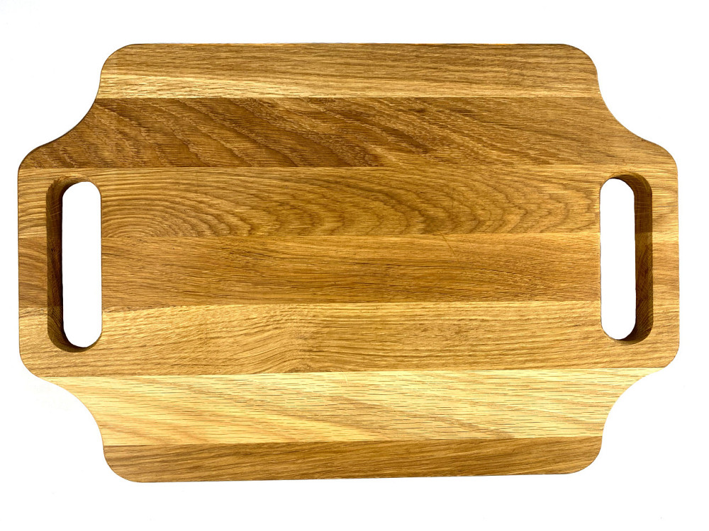 Деревянная тарелка прямоугольная из натурального дерева, закусочная тарелка 44х29х2,5 см Каменец-Подольский - изображение 3