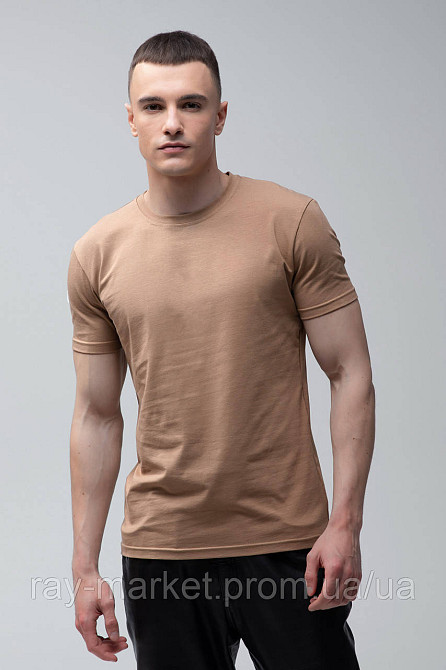 Футболка базова Ray Premium Fit чоловіча коричнева (U0102-Brown) XL Київ - фото 7
