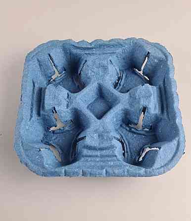 Паперовий холдер для 4-х (чотирьох) склянок синій (тримач) (100 шт.) Харків