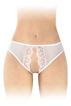 Трусики с открытым доступом Fashion Secret Ambre White, сетка Sex Aura Киев